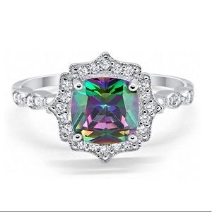 Sterling Silver Mystic Topaz Ring